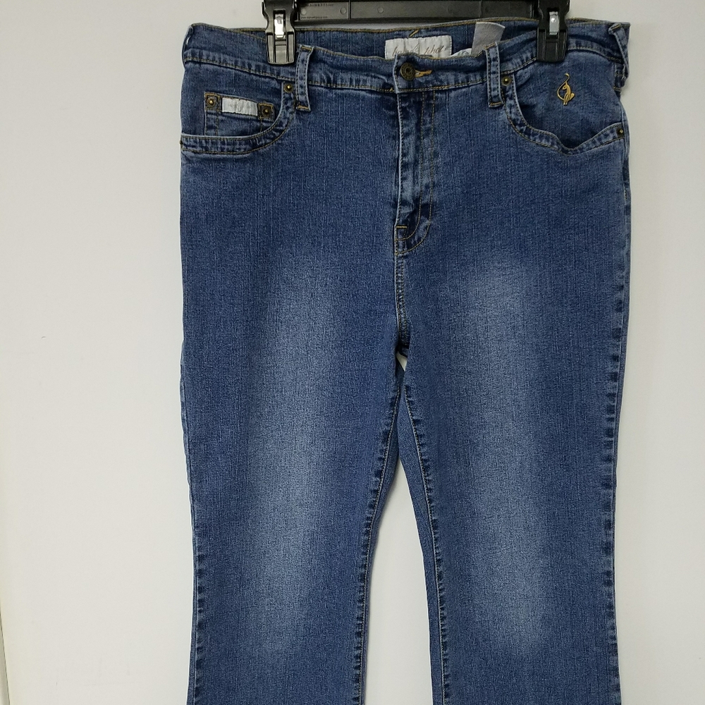 Baby Phat bootcut hemmed jeans, Size 18